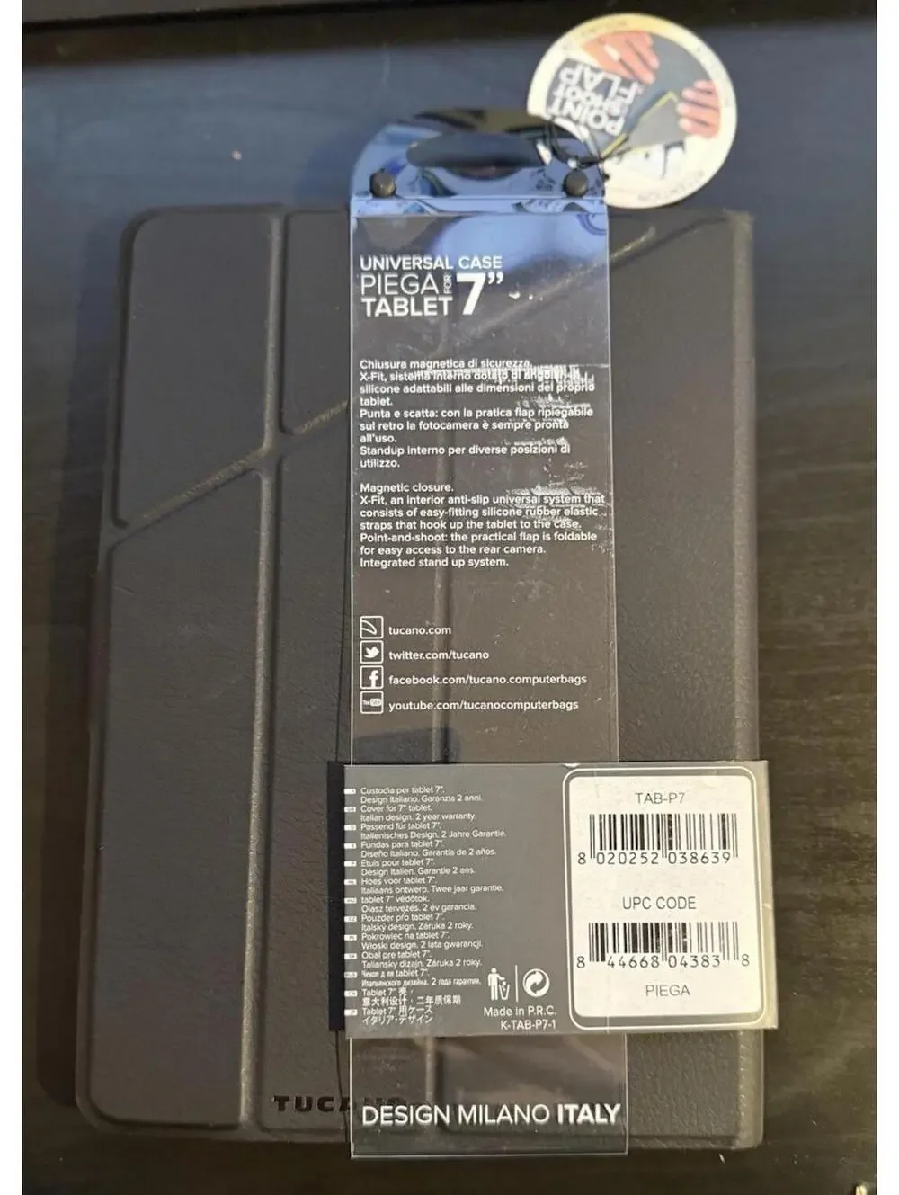 Tucano Universal Case Piega For Tablet 7”